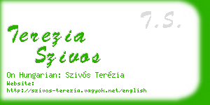terezia szivos business card